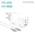 ��Ƽ�� ������ GaN ���� PD 65W �ʰ��������� (C+C+ USB)